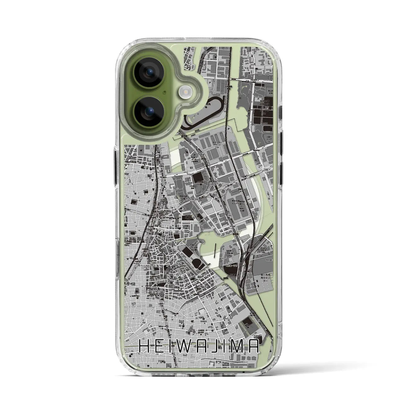 【平和島(東京都)】地図柄iPhoneケース(MagSafeタイプ)