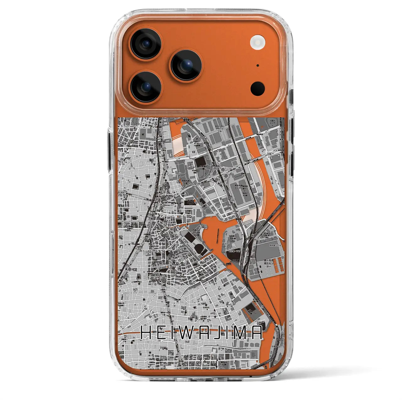 【平和島(東京都)】地図柄iPhoneケース(MagSafeタイプ)