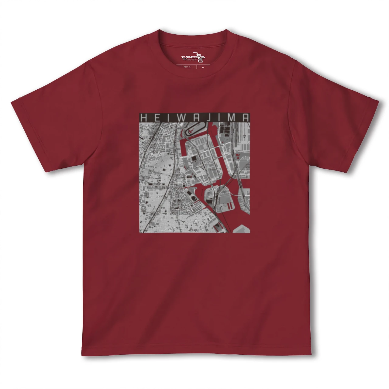 【平和島(東京都)】地図柄ヘビーウェイトTシャツ