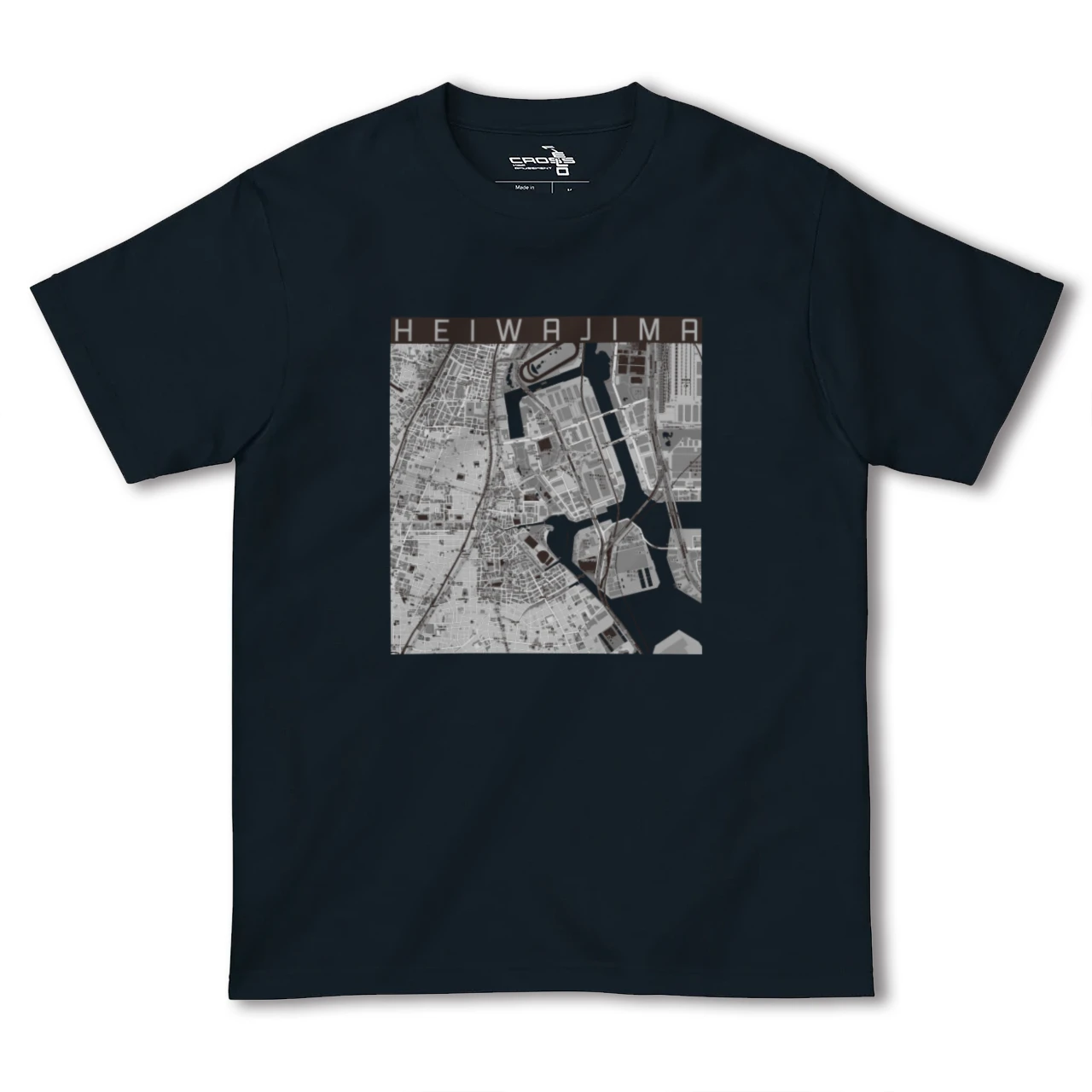 【平和島(東京都)】地図柄ヘビーウェイトTシャツ