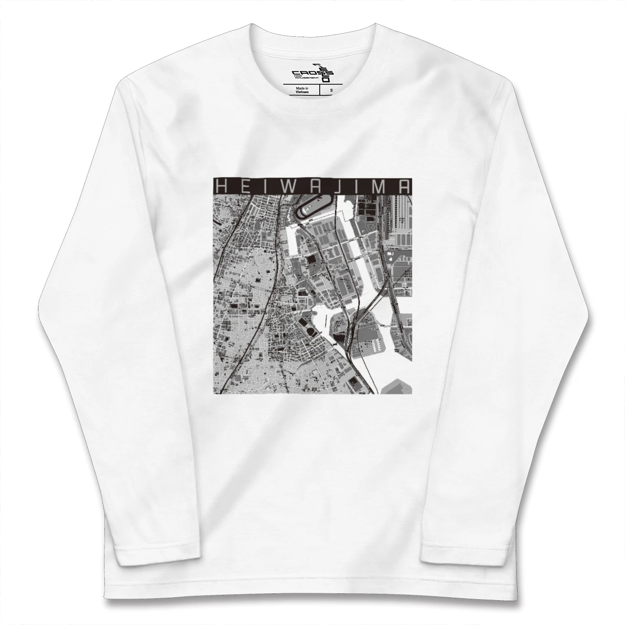 【平和島(東京都)】地図柄ロングスリーブTシャツ