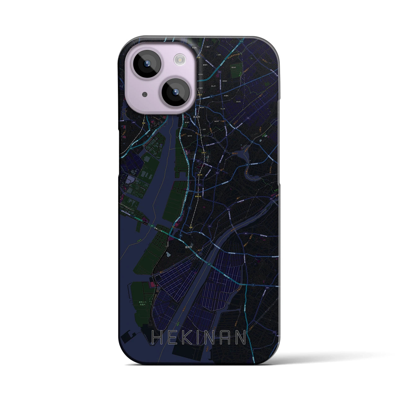 【碧南(愛知県)】地図柄iPhoneケース(バックカバータイプ)