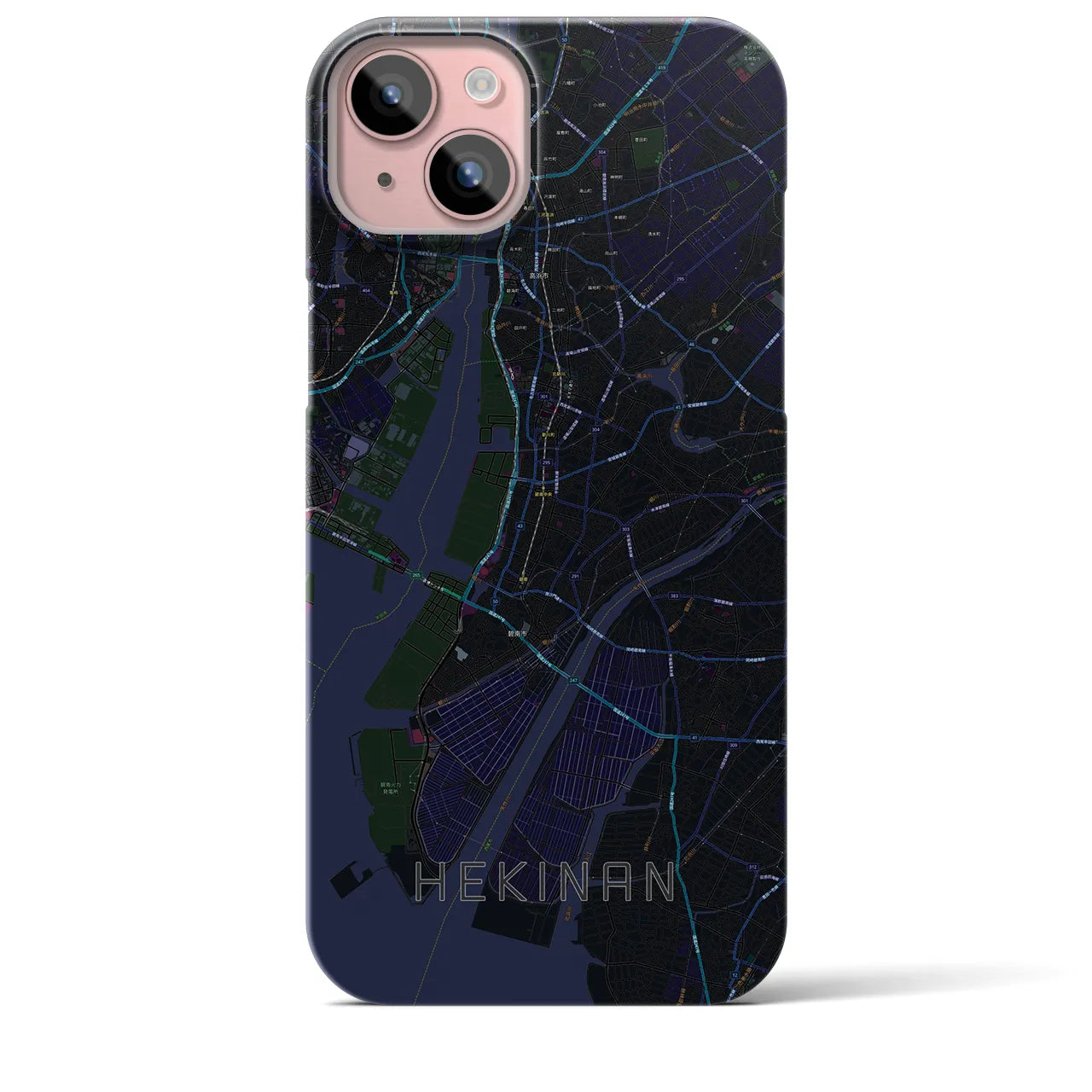 【碧南(愛知県)】地図柄iPhoneケース(バックカバータイプ)