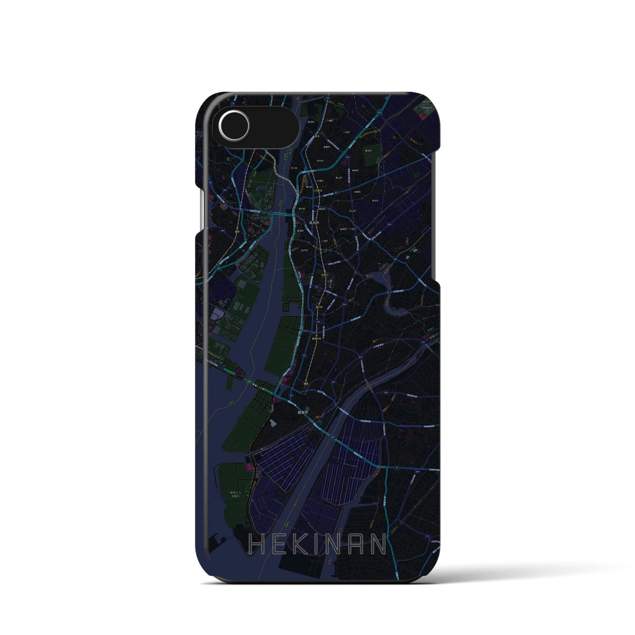 【碧南(愛知県)】地図柄iPhoneケース(バックカバータイプ)