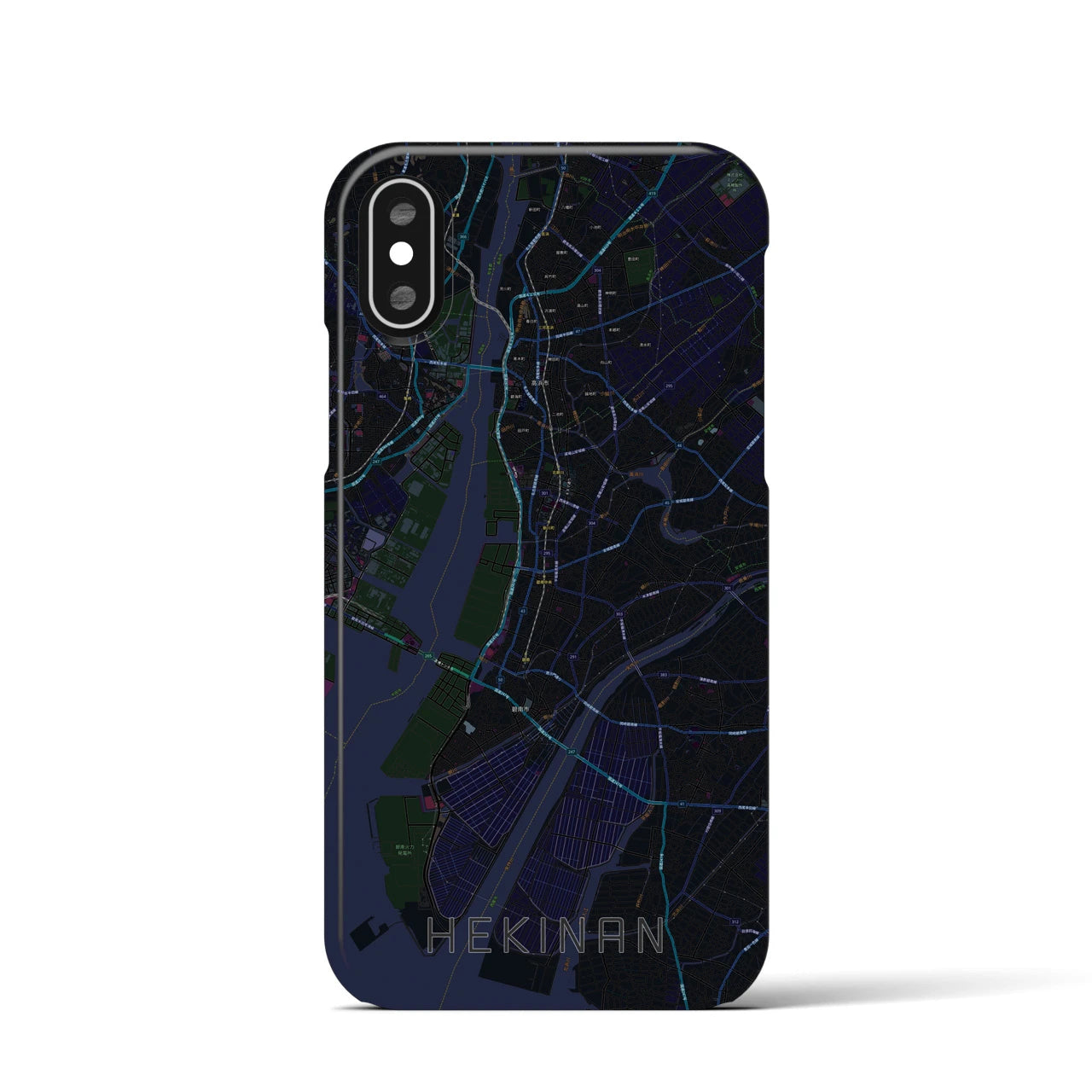 【碧南(愛知県)】地図柄iPhoneケース(バックカバータイプ)