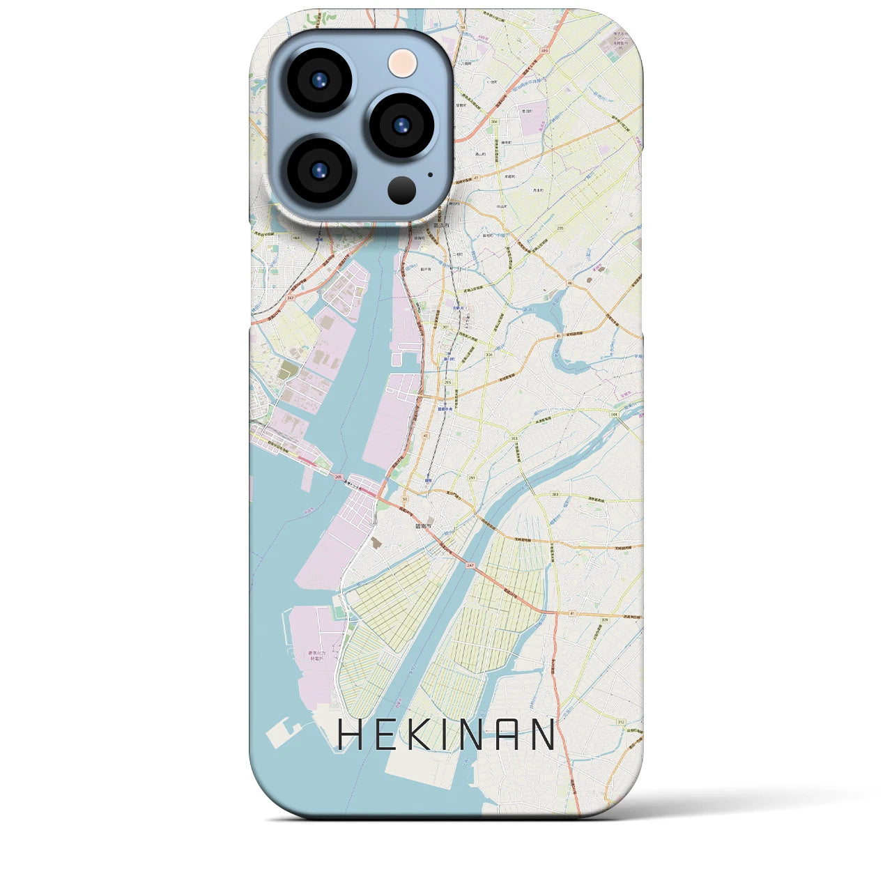 【碧南(愛知県)】地図柄iPhoneケース(バックカバータイプ)