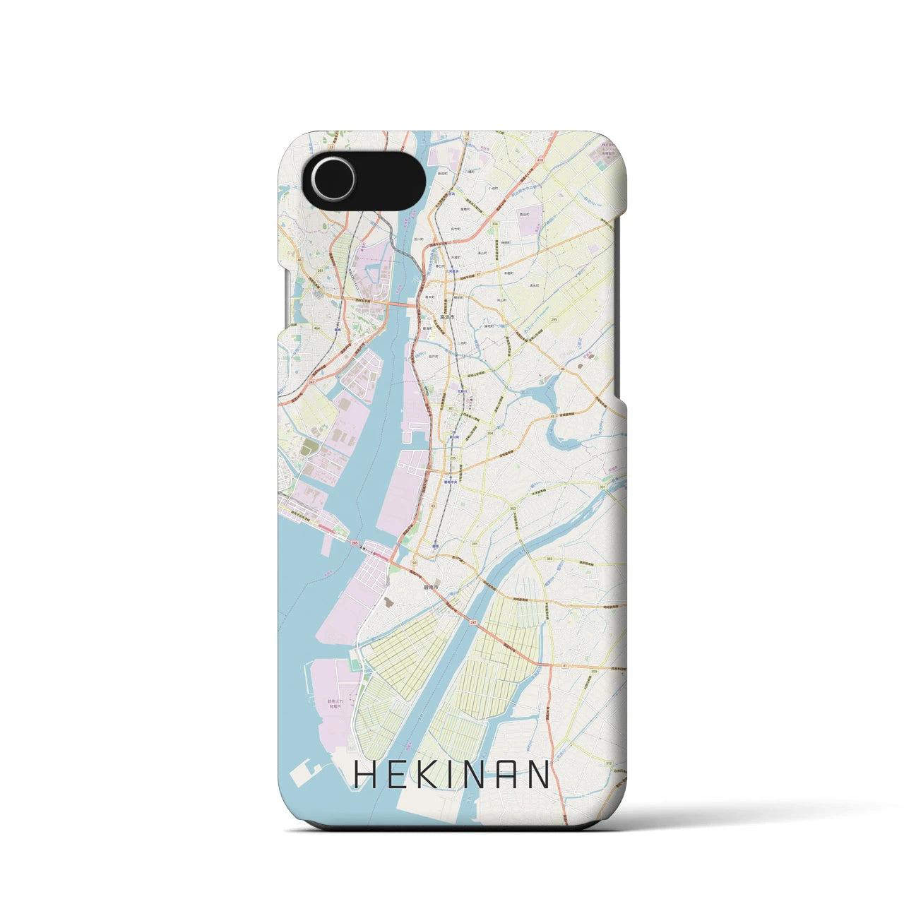 【碧南(愛知県)】地図柄iPhoneケース(バックカバータイプ)