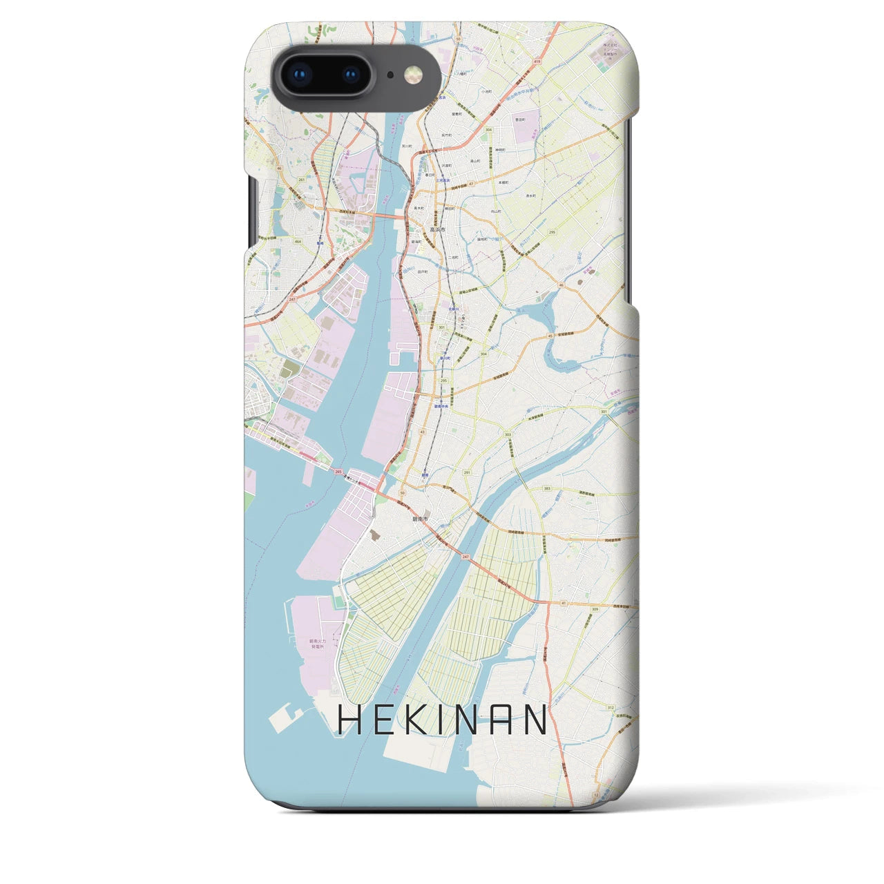 【碧南(愛知県)】地図柄iPhoneケース(バックカバータイプ)