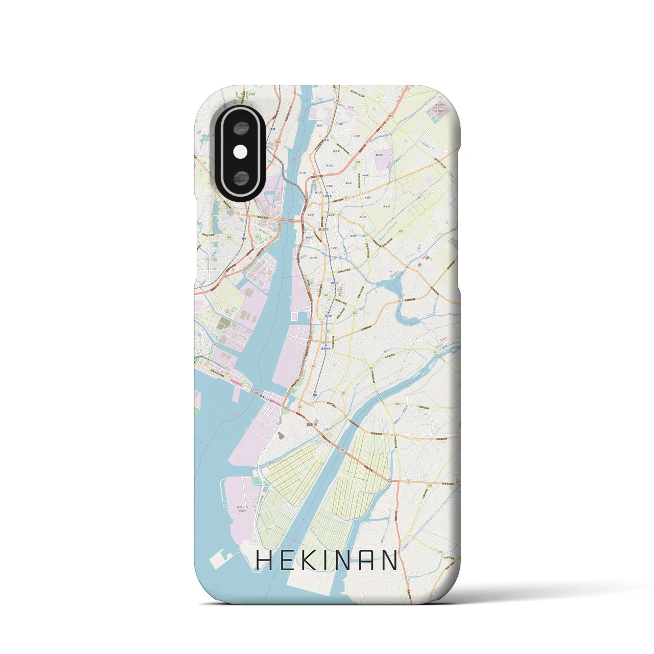 【碧南(愛知県)】地図柄iPhoneケース(バックカバータイプ)