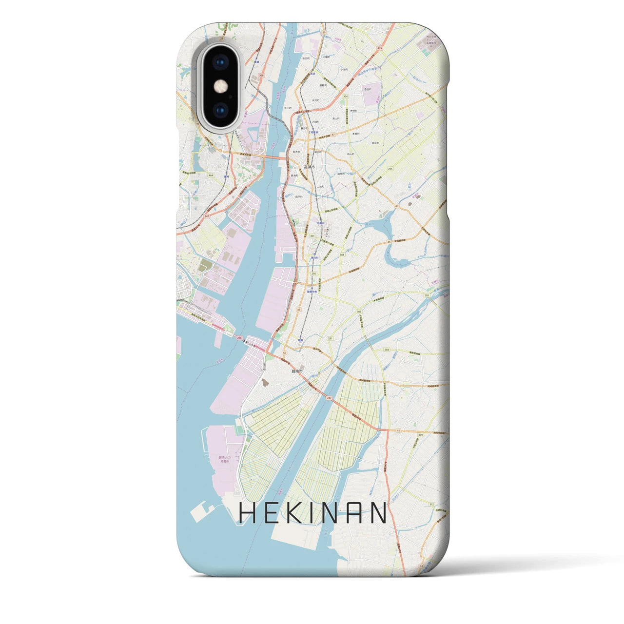 【碧南(愛知県)】地図柄iPhoneケース(バックカバータイプ)