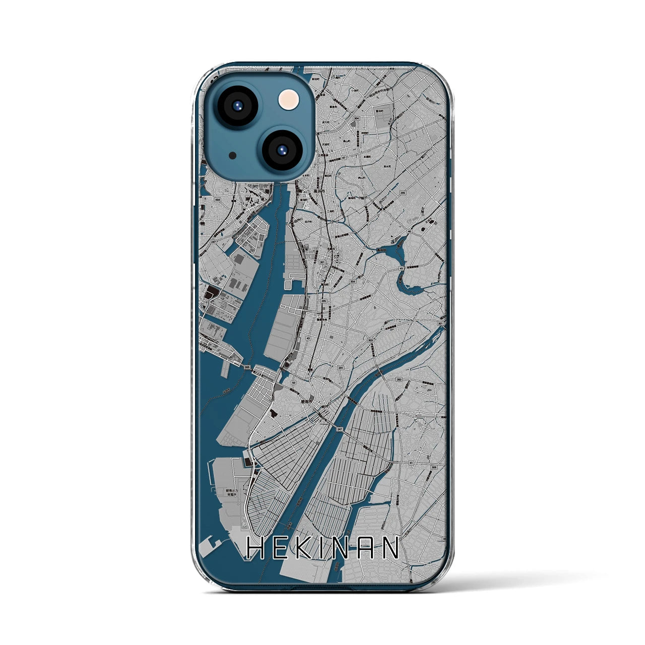 【碧南(愛知県)】地図柄iPhoneケース(クリアタイプ)