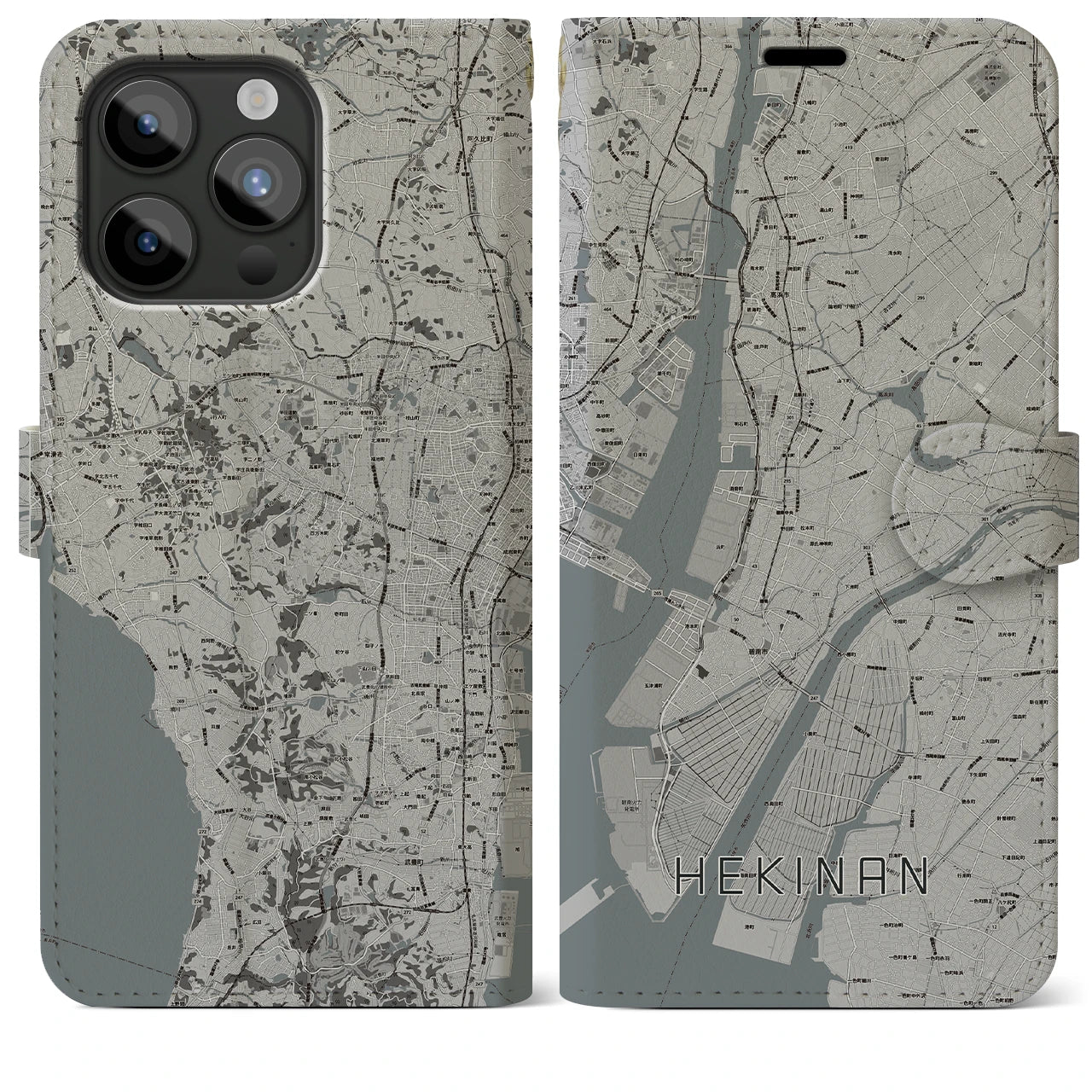 【碧南(愛知県)】地図柄iPhoneケース(手帳タイプ)