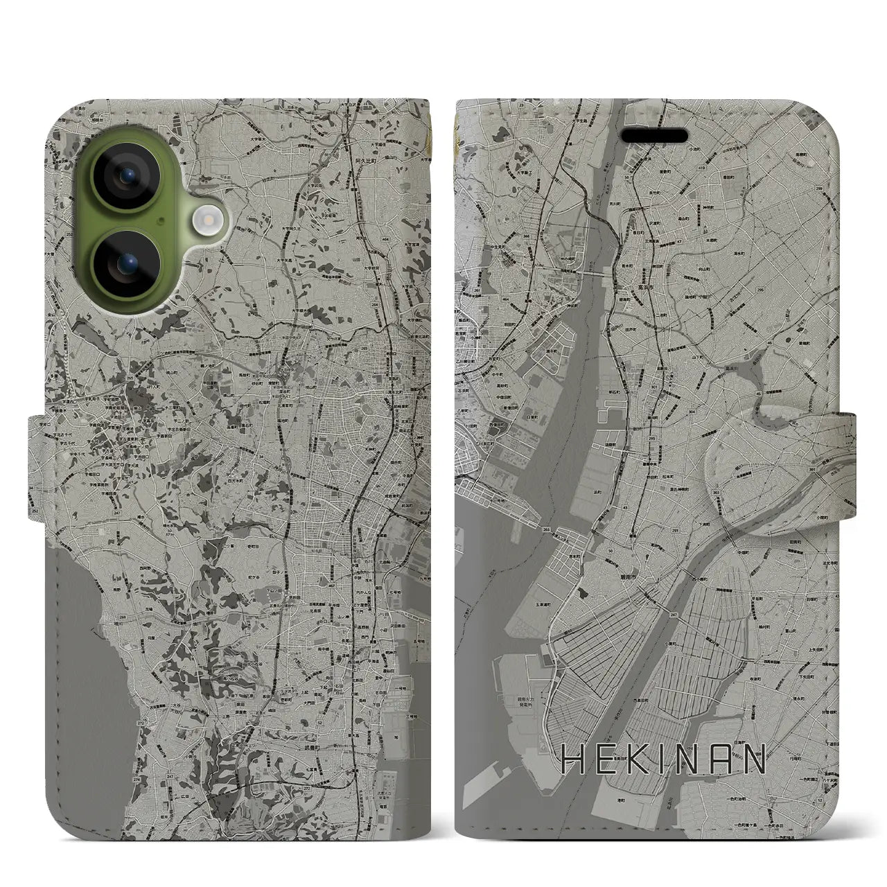 【碧南(愛知県)】地図柄iPhoneケース(手帳タイプ)