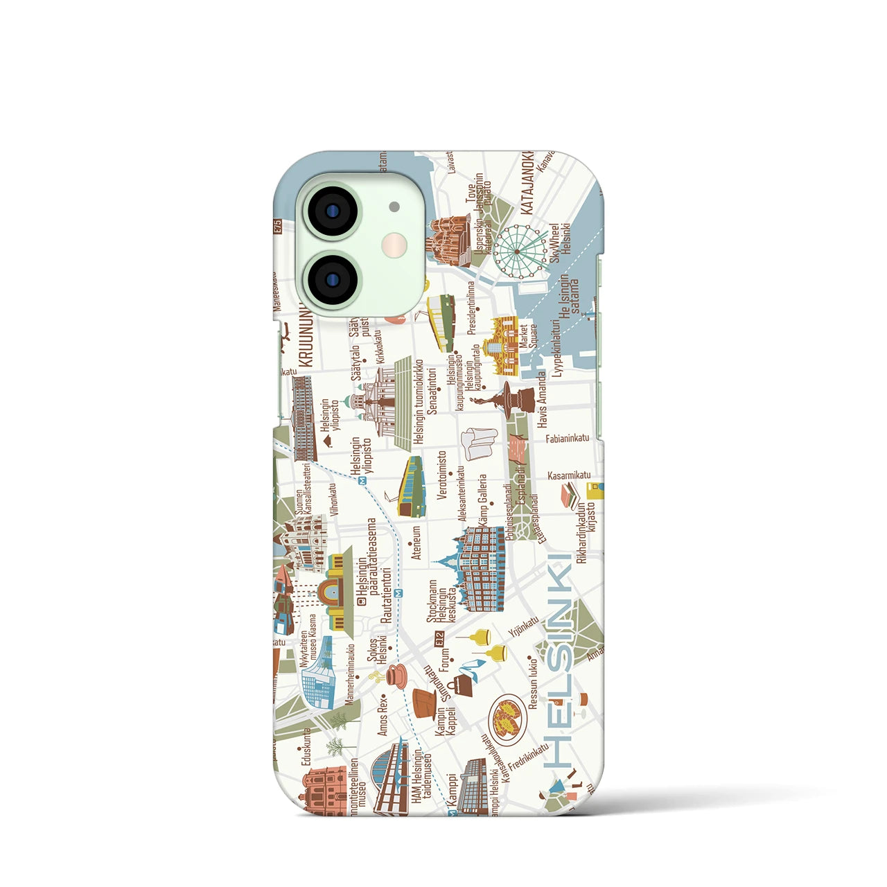 【ヘルシンキ】イラストマップiPhoneケース(バックカバータイプ)