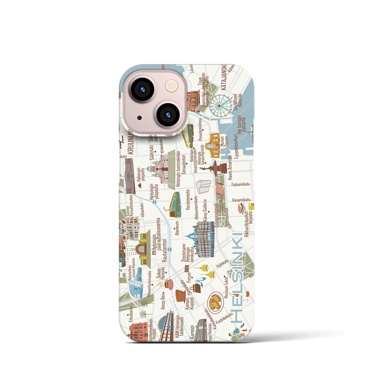 【ヘルシンキ】イラストマップiPhoneケース(バックカバータイプ)