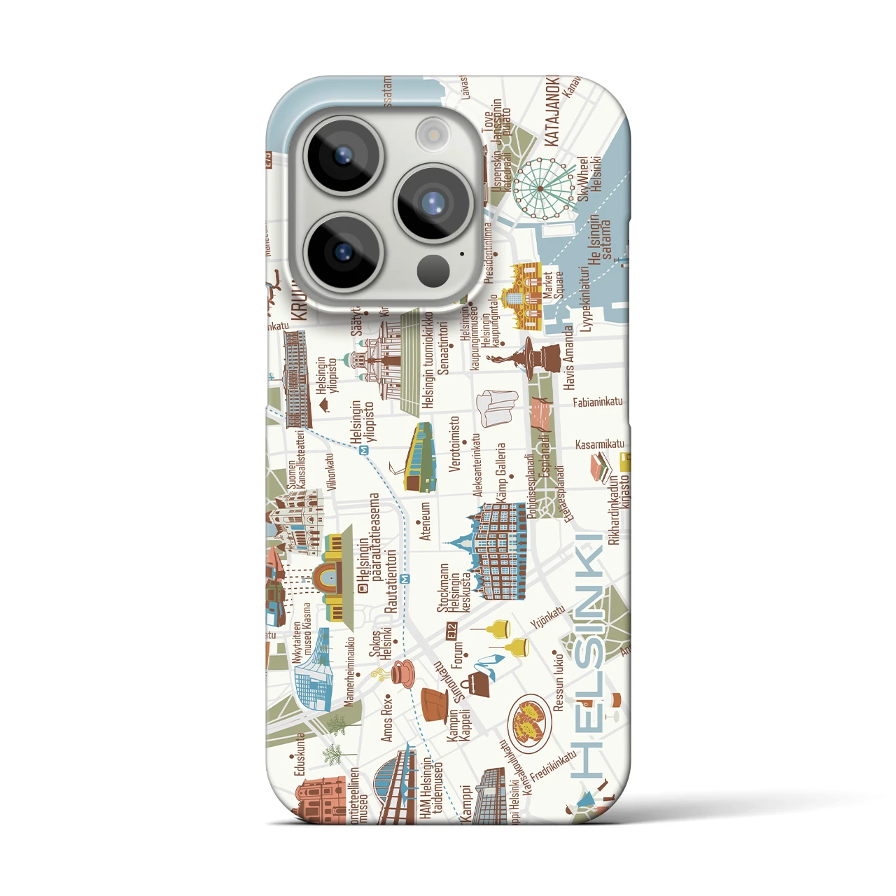 【ヘルシンキ】イラストマップiPhoneケース(バックカバータイプ)