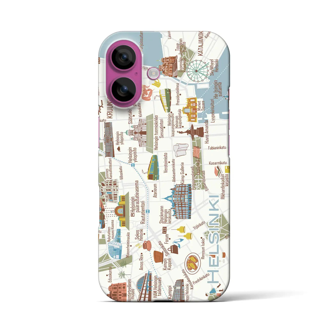 【ヘルシンキ】イラストマップiPhoneケース(バックカバータイプ)