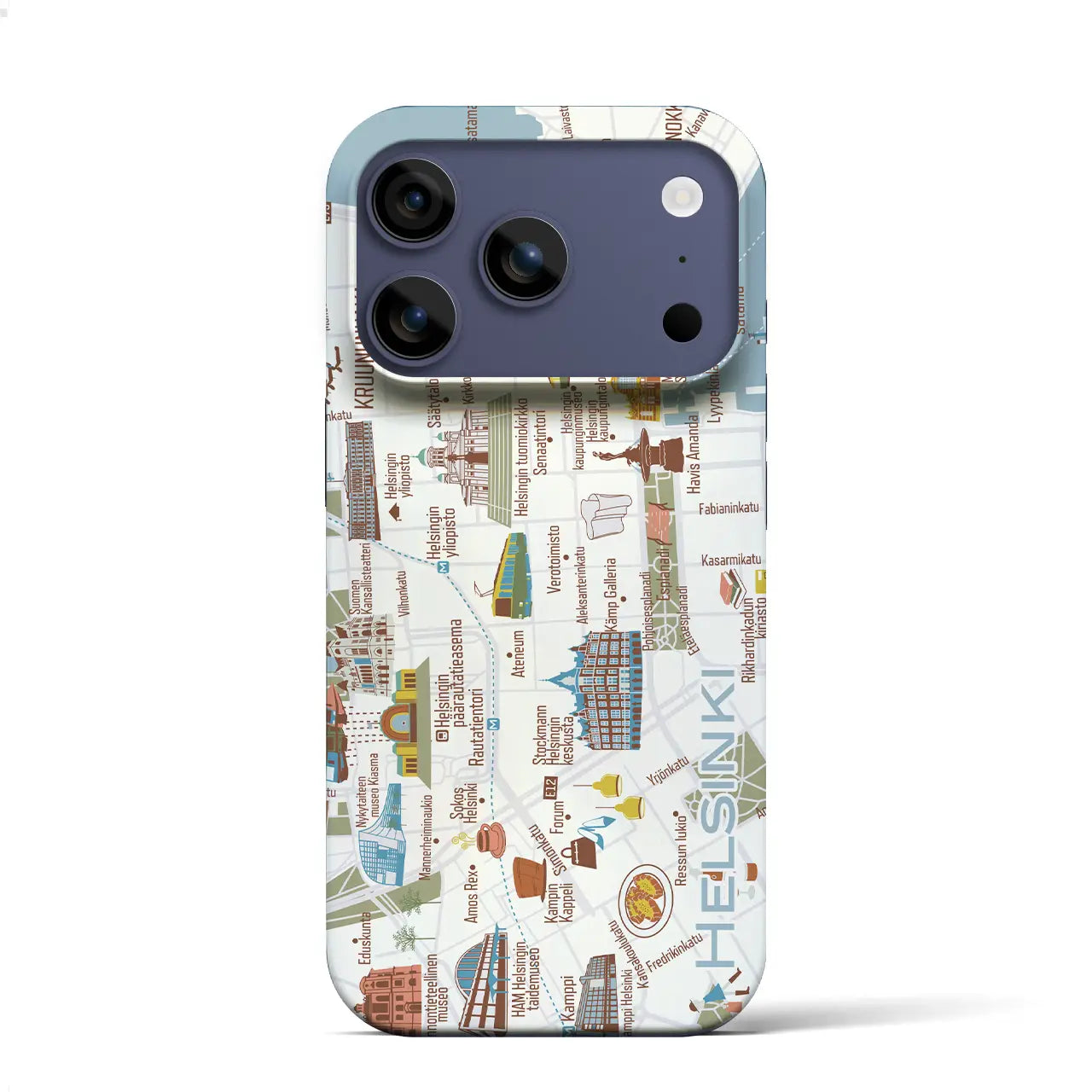 【ヘルシンキ】イラストマップiPhoneケース(バックカバータイプ)