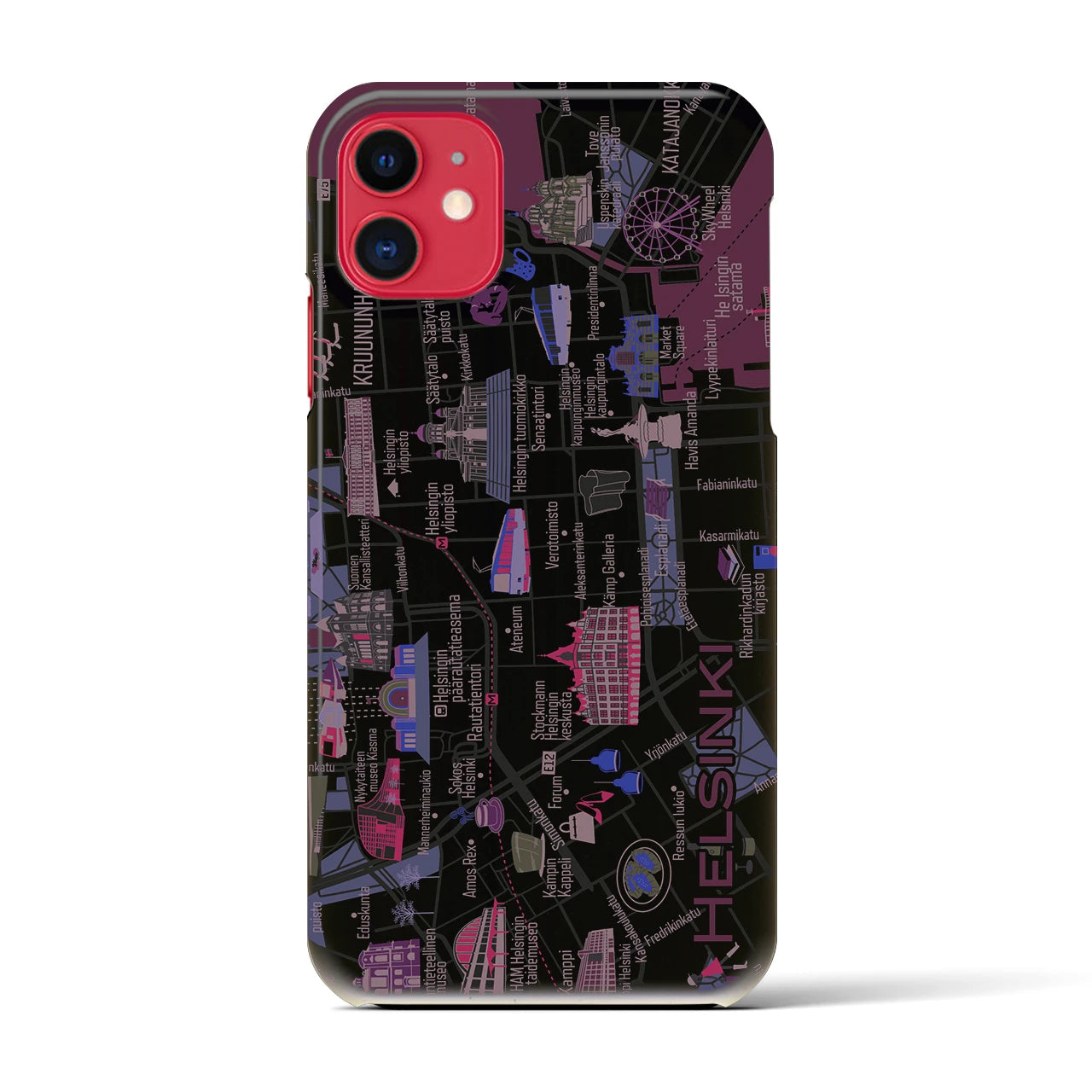 【ヘルシンキ】イラストマップiPhoneケース(バックカバータイプ)