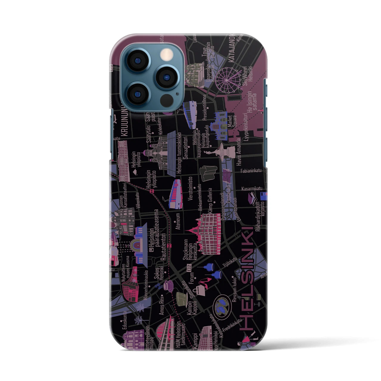 【ヘルシンキ】イラストマップiPhoneケース(バックカバータイプ)