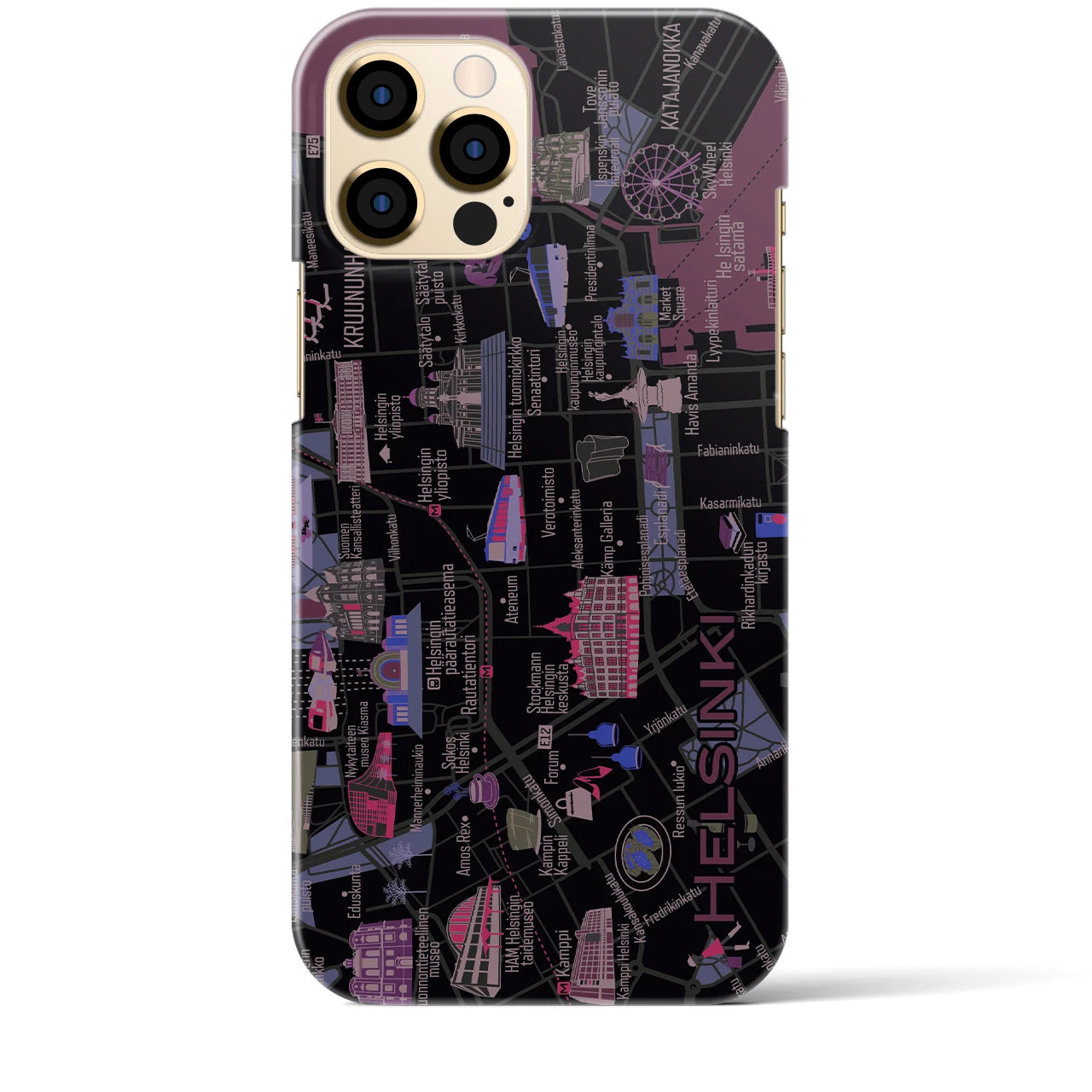 【ヘルシンキ】イラストマップiPhoneケース(バックカバータイプ)