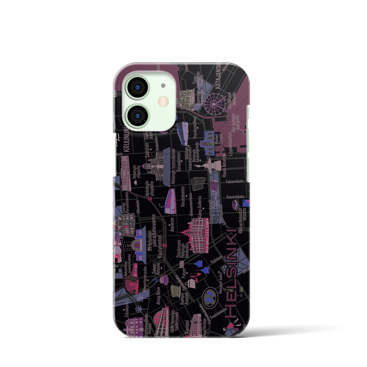 【ヘルシンキ】イラストマップiPhoneケース(バックカバータイプ)