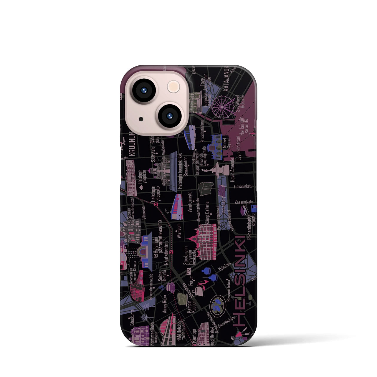 【ヘルシンキ】イラストマップiPhoneケース(バックカバータイプ)
