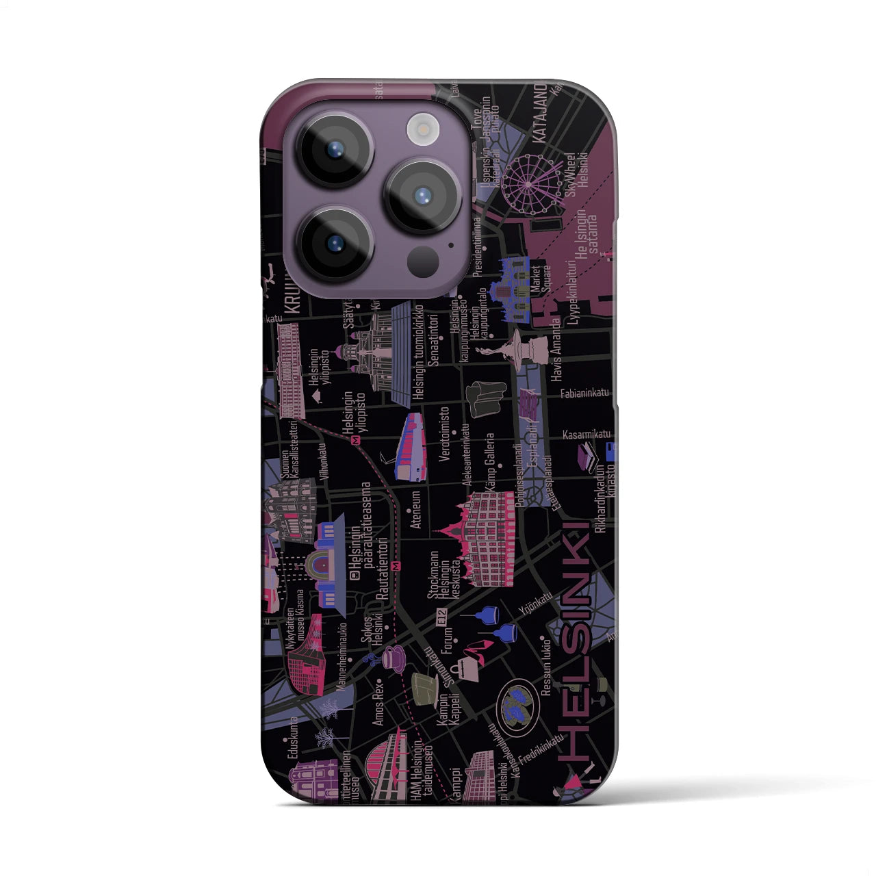 【ヘルシンキ】イラストマップiPhoneケース(バックカバータイプ)