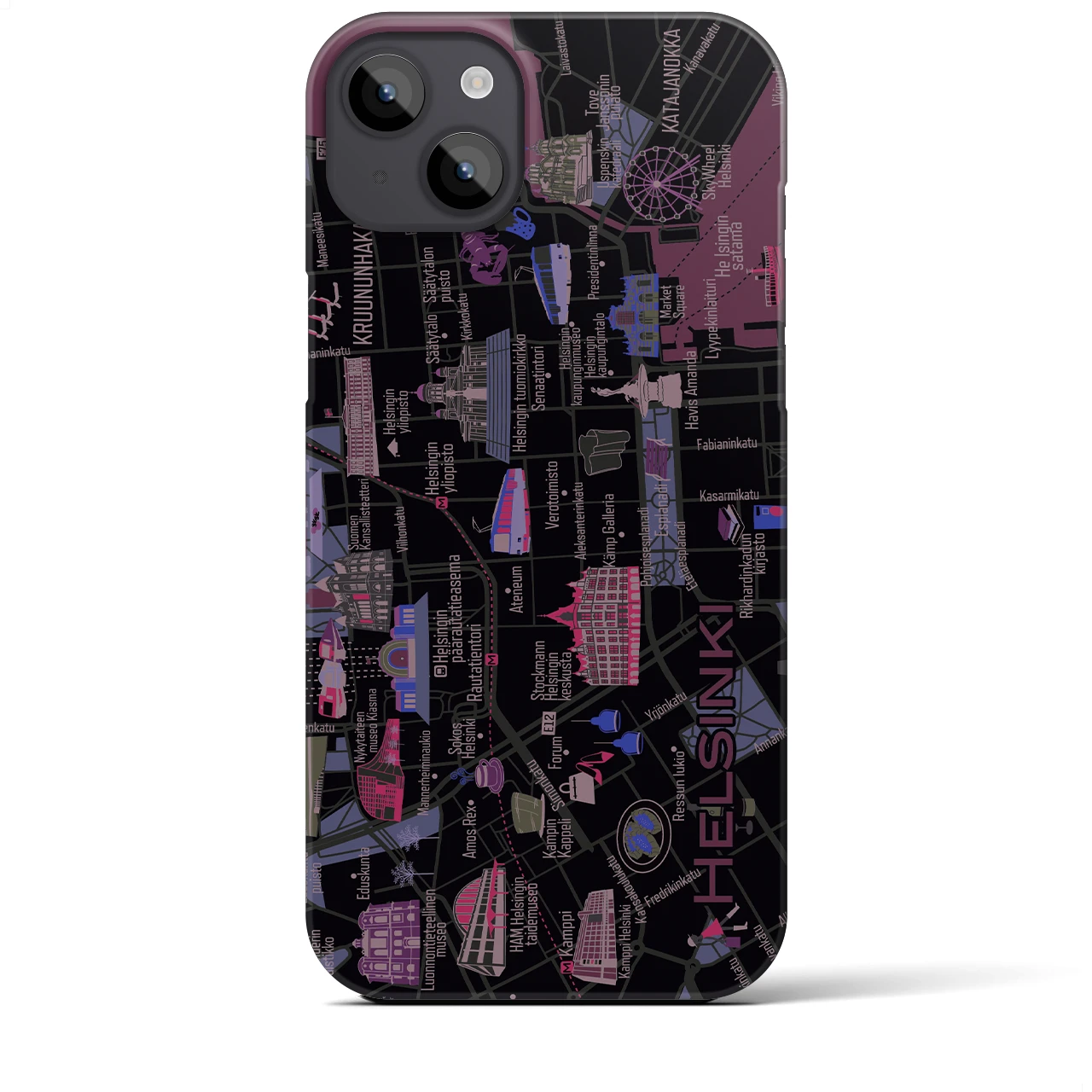 【ヘルシンキ】イラストマップiPhoneケース(バックカバータイプ)