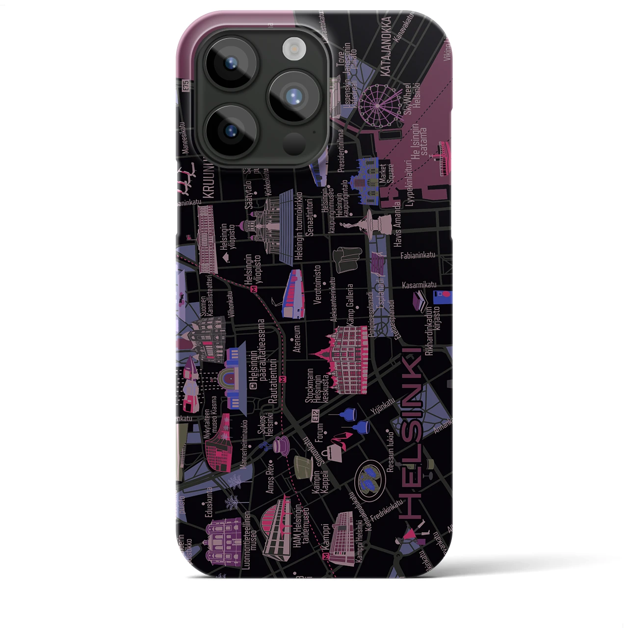 【ヘルシンキ】イラストマップiPhoneケース(バックカバータイプ)