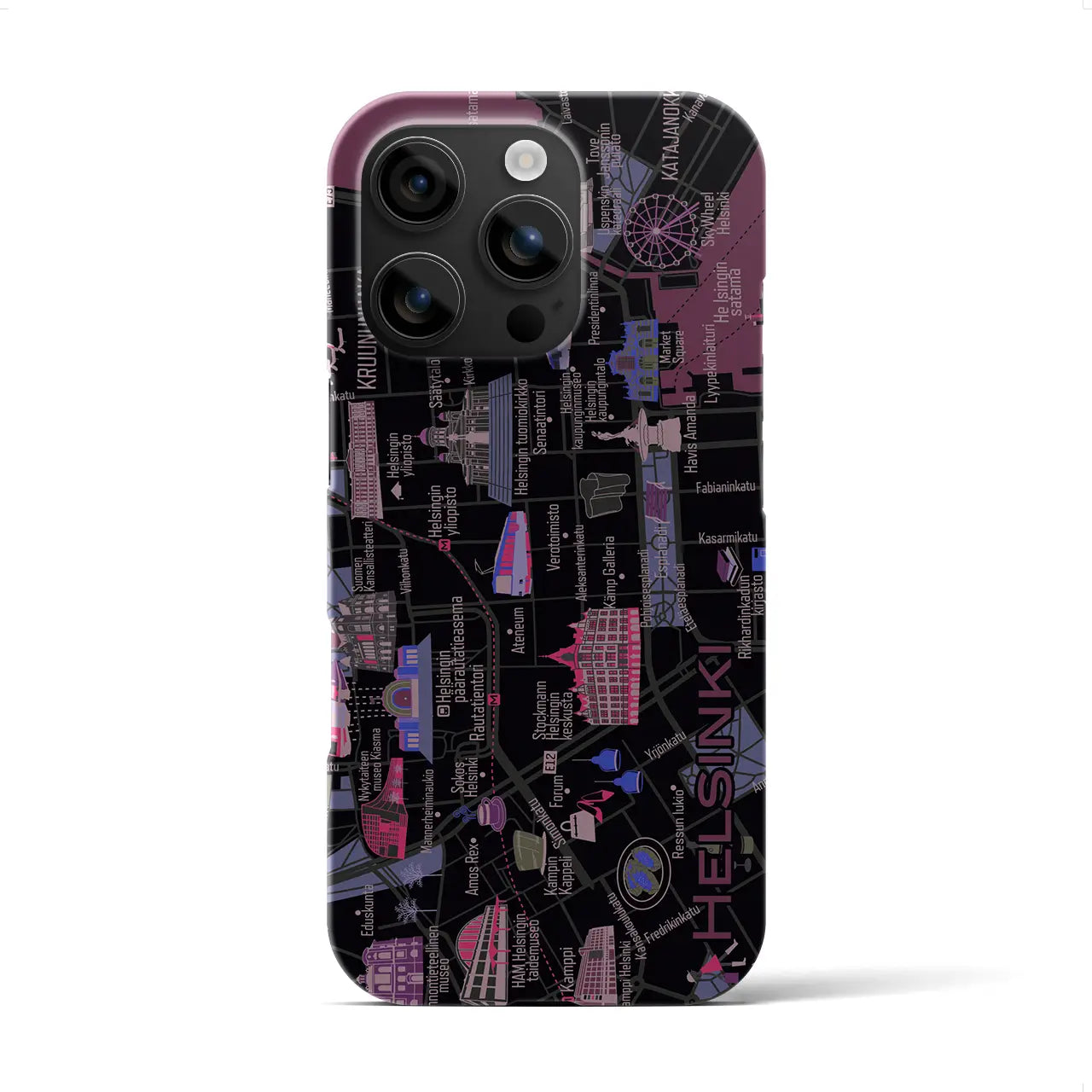 【ヘルシンキ】イラストマップiPhoneケース(バックカバータイプ)