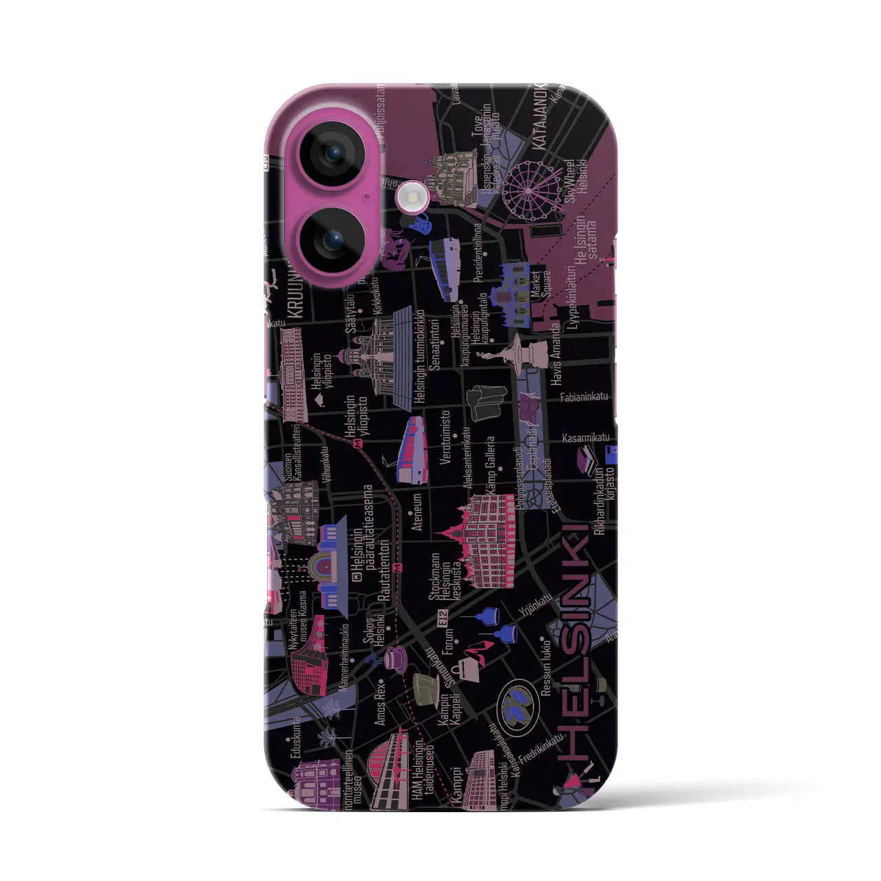 【ヘルシンキ】イラストマップiPhoneケース(バックカバータイプ)