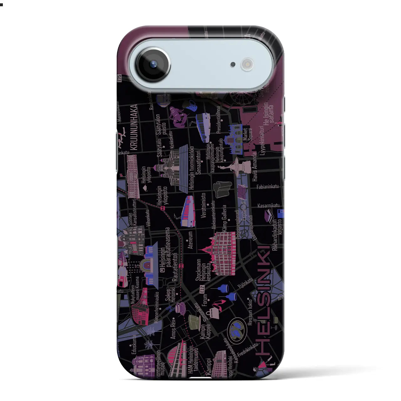 【ヘルシンキ】イラストマップiPhoneケース(バックカバータイプ)