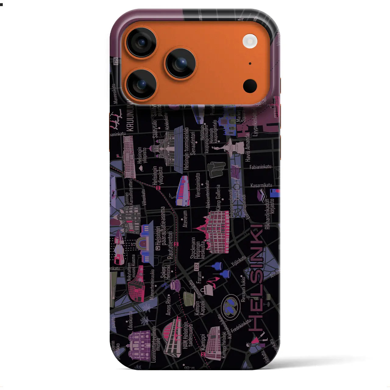 【ヘルシンキ】イラストマップiPhoneケース(バックカバータイプ)