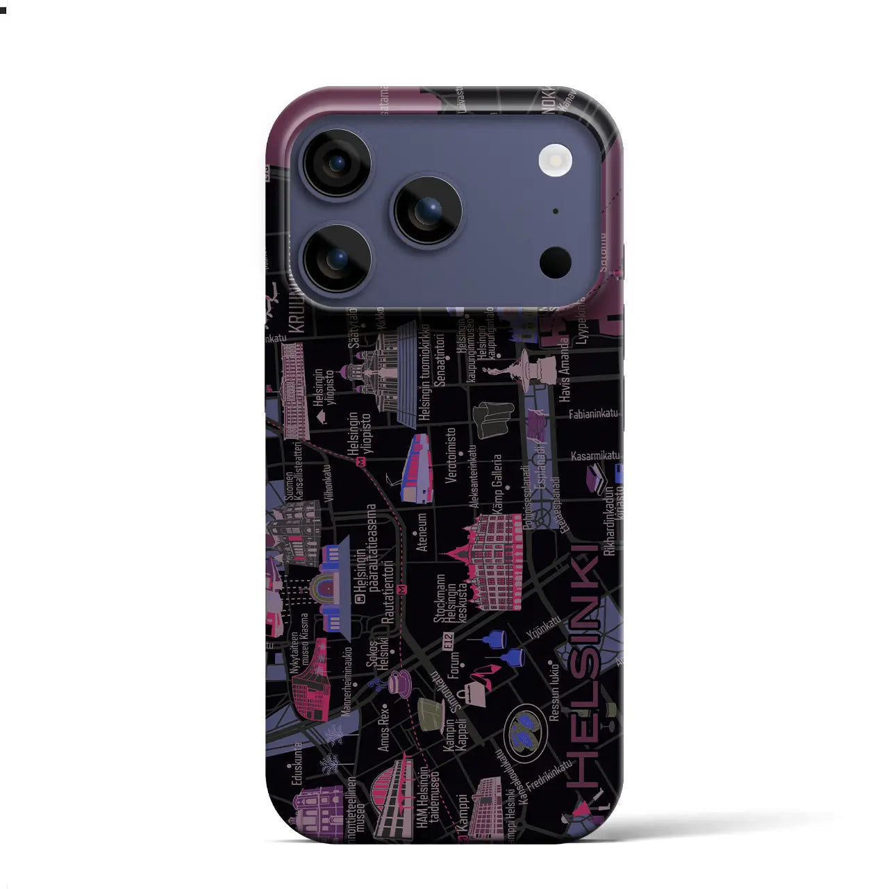 【ヘルシンキ】イラストマップiPhoneケース(バックカバータイプ)