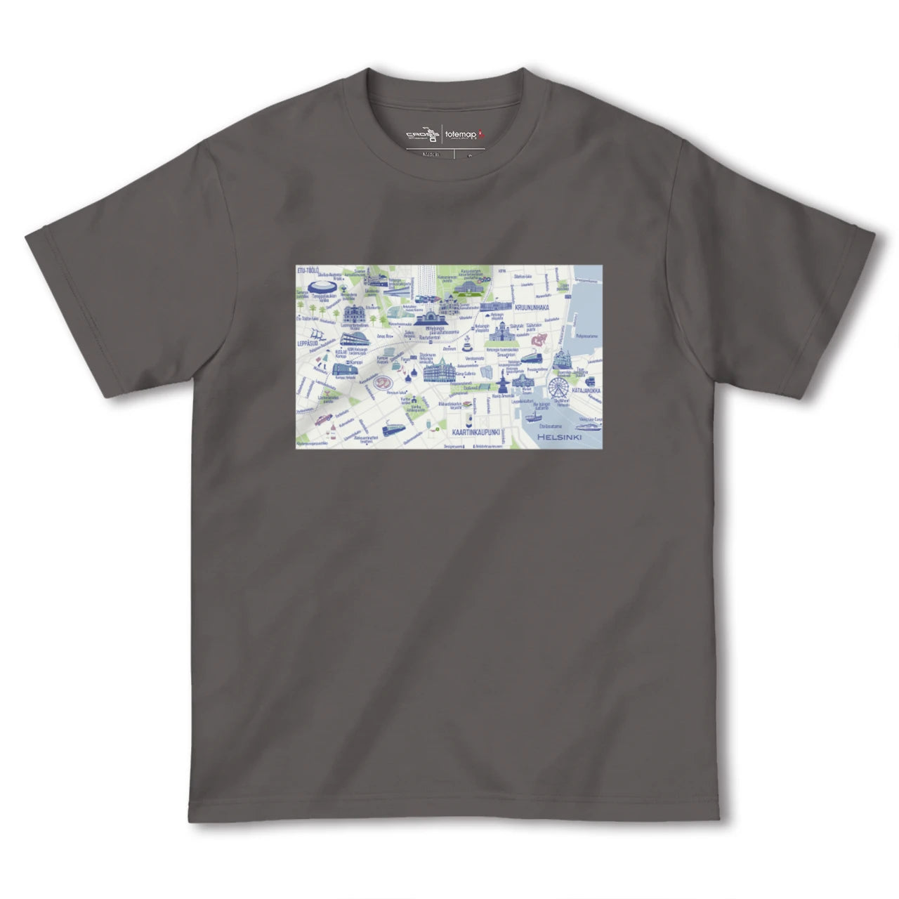 【ヘルシンキ(フィンランド)】イラストマップTシャツ