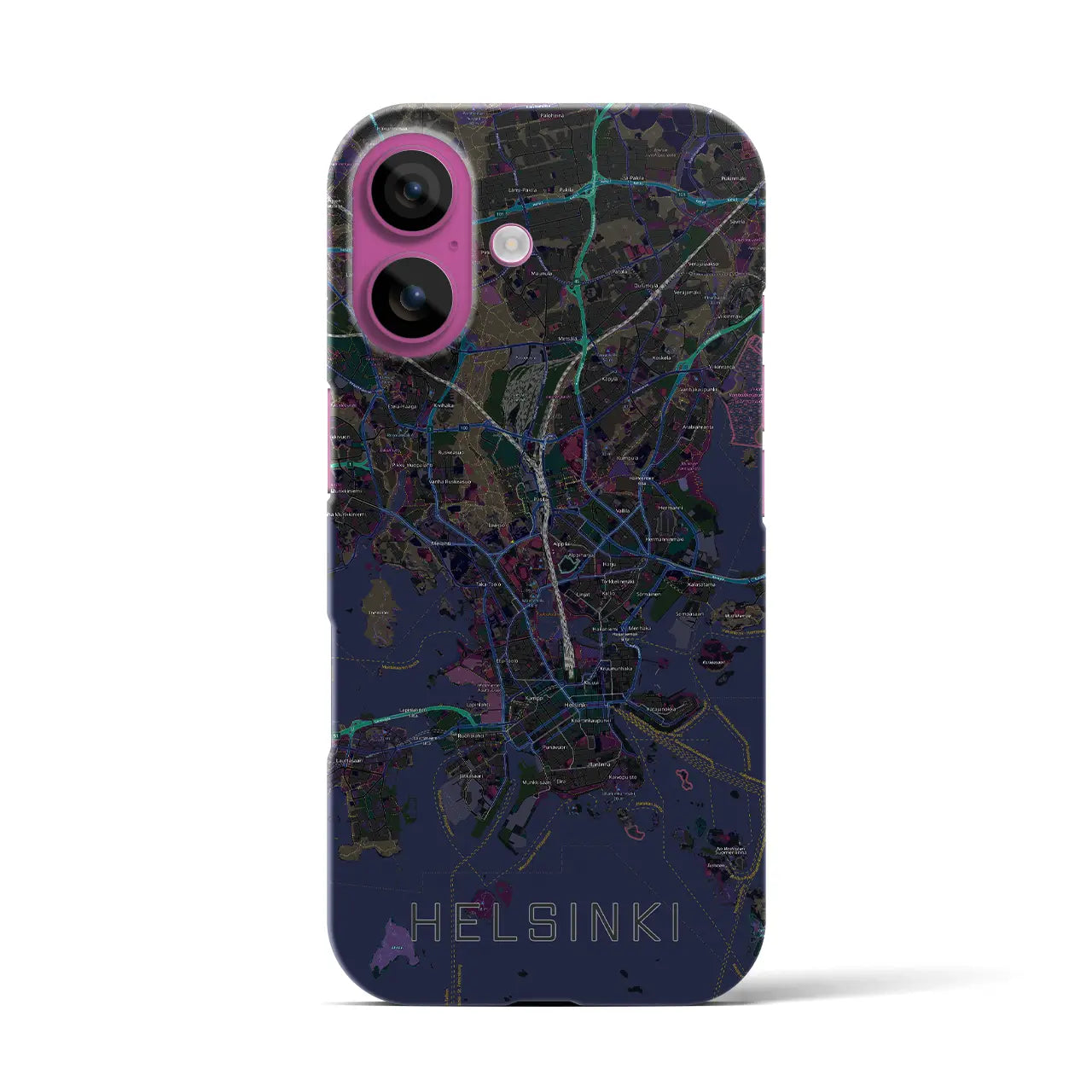 【ヘルシンキ(フィンランド)】地図柄iPhoneケース(バックカバータイプ)