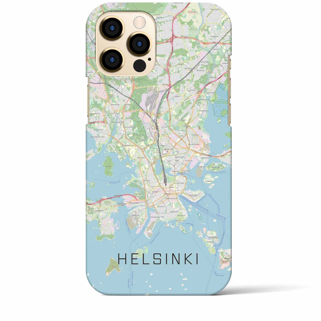 【ヘルシンキ(フィンランド)】地図柄iPhoneケース(バックカバータイプ)