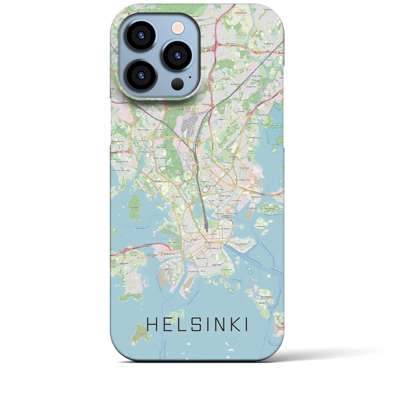 【ヘルシンキ(フィンランド)】地図柄iPhoneケース(バックカバータイプ)