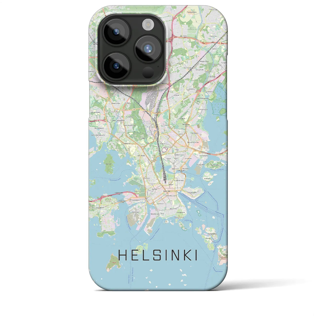 【ヘルシンキ(フィンランド)】地図柄iPhoneケース(バックカバータイプ)