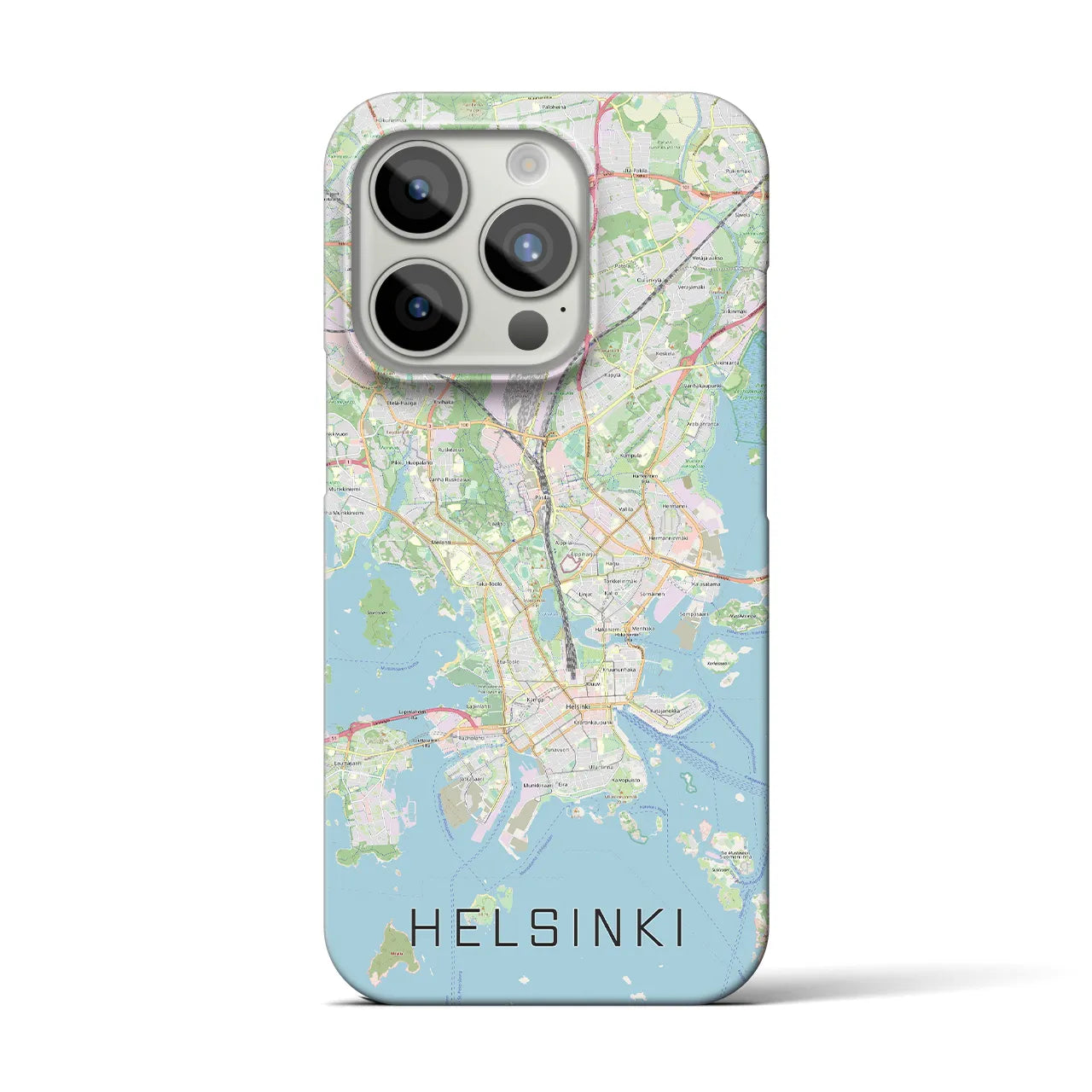 【ヘルシンキ(フィンランド)】地図柄iPhoneケース(バックカバータイプ)