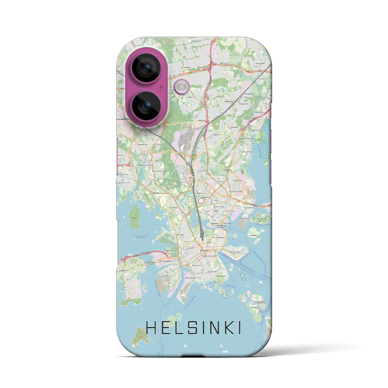 【ヘルシンキ(フィンランド)】地図柄iPhoneケース(バックカバータイプ)