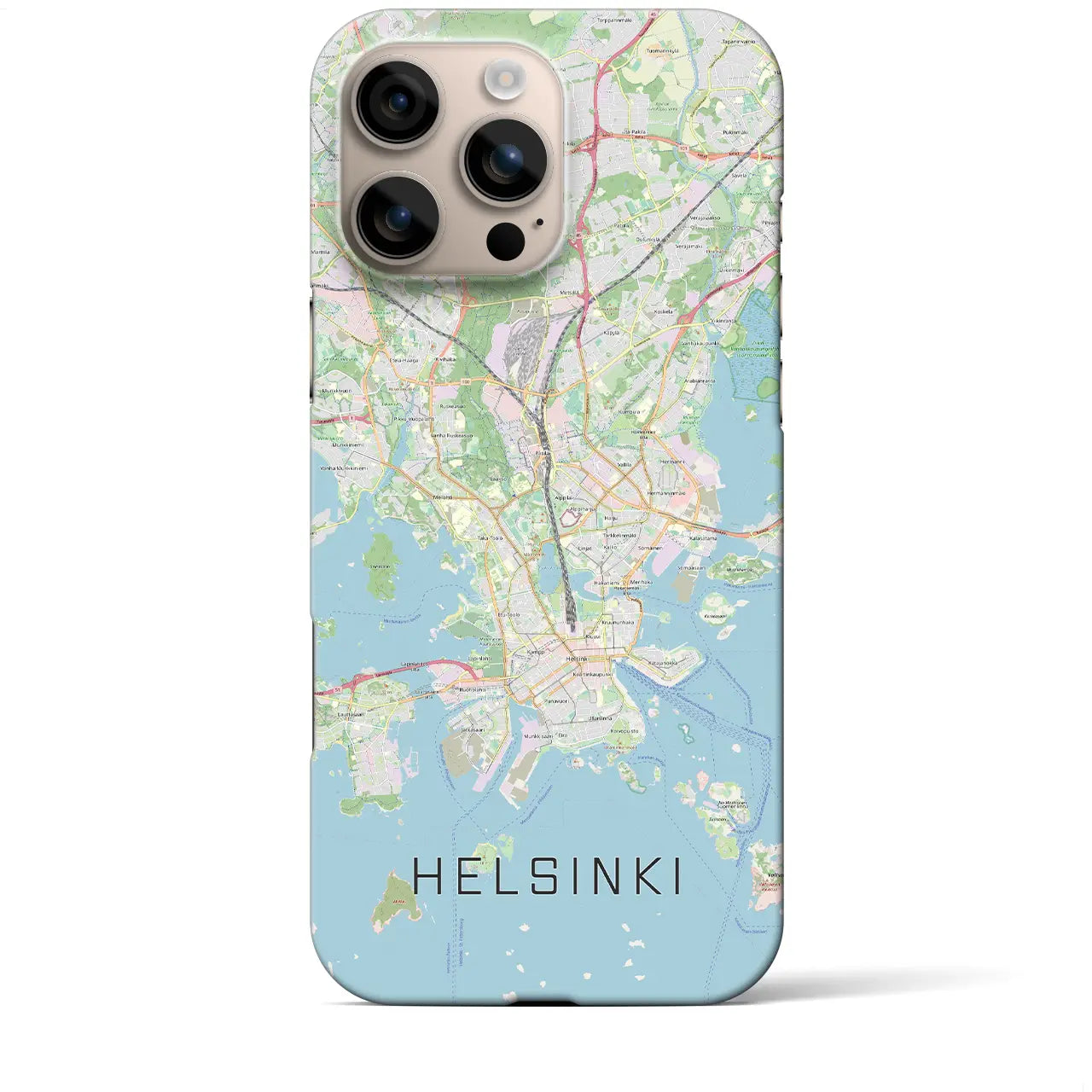【ヘルシンキ(フィンランド)】地図柄iPhoneケース(バックカバータイプ)