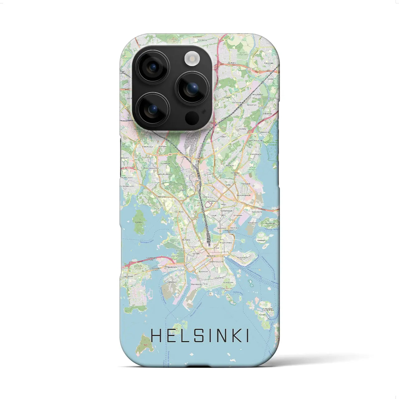 【ヘルシンキ(フィンランド)】地図柄iPhoneケース(バックカバータイプ)
