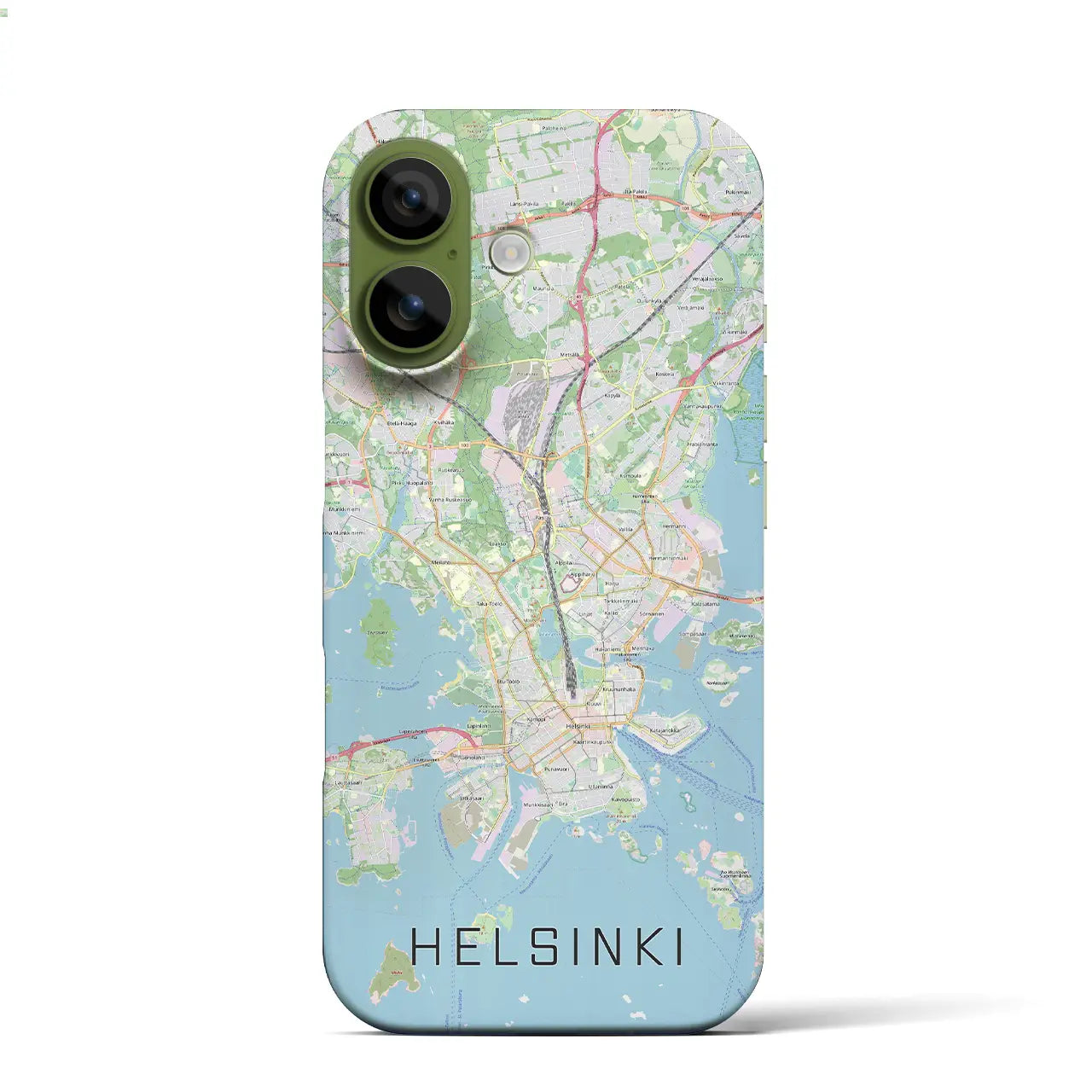 【ヘルシンキ(フィンランド)】地図柄iPhoneケース(バックカバータイプ)