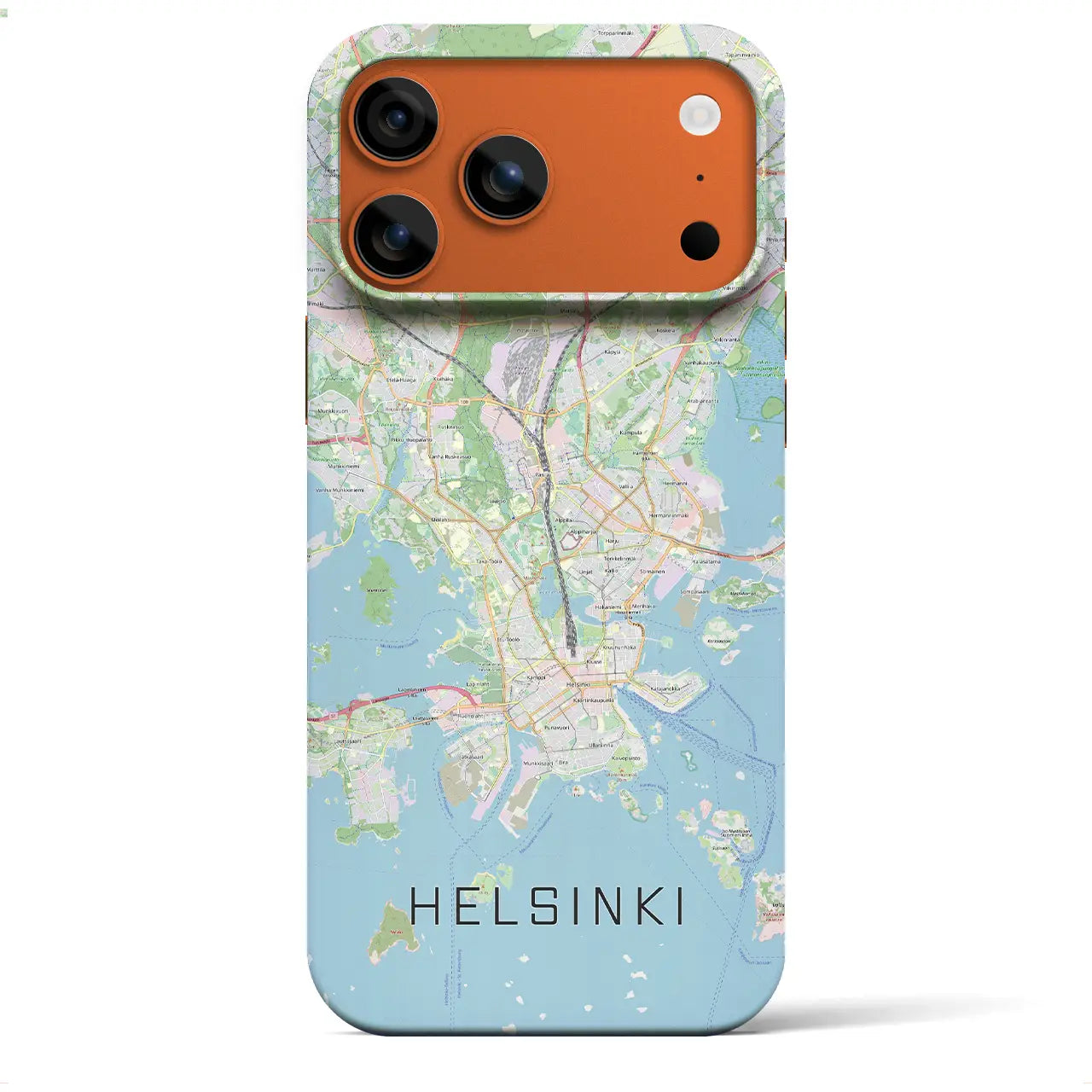 【ヘルシンキ(フィンランド)】地図柄iPhoneケース(バックカバータイプ)