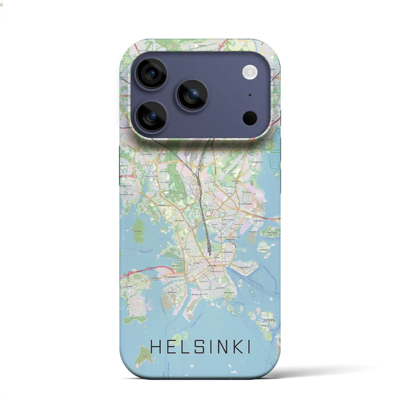 【ヘルシンキ(フィンランド)】地図柄iPhoneケース(バックカバータイプ)