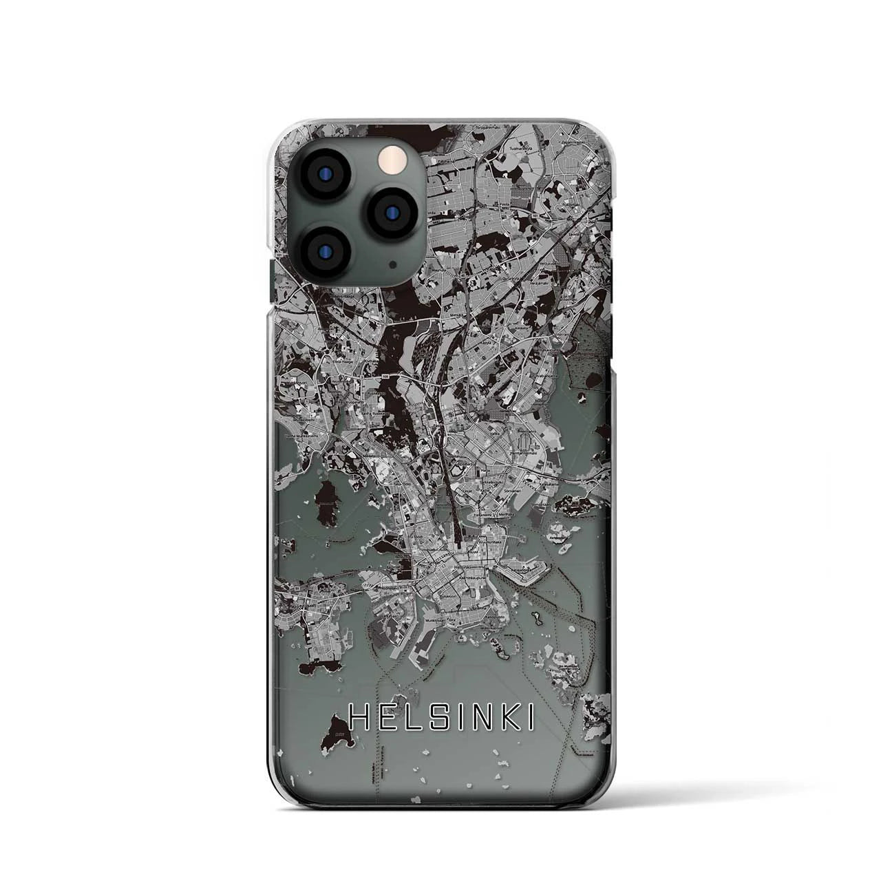 【ヘルシンキ(フィンランド)】地図柄iPhoneケース(クリアタイプ)