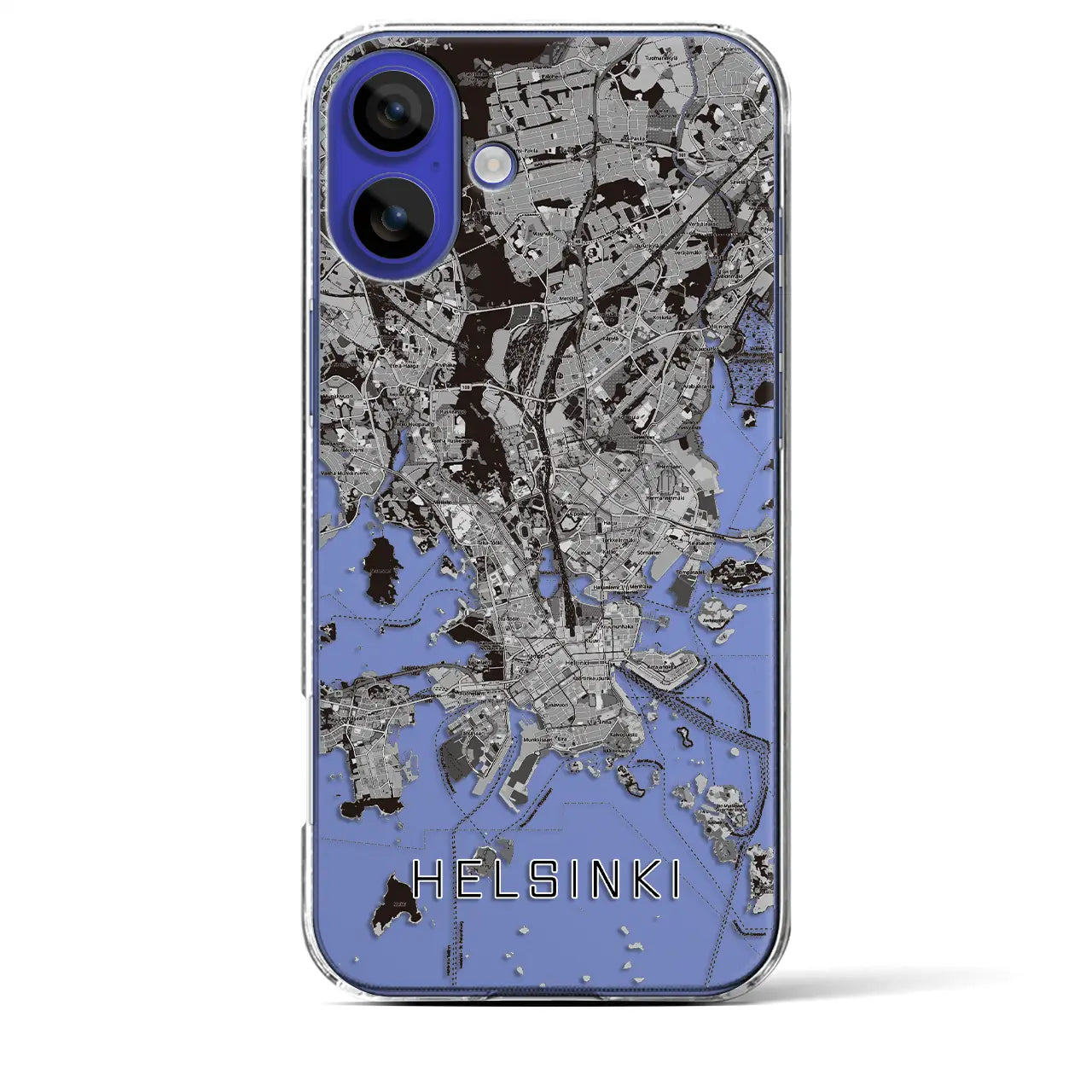【ヘルシンキ(フィンランド)】地図柄iPhoneケース(クリアタイプ)