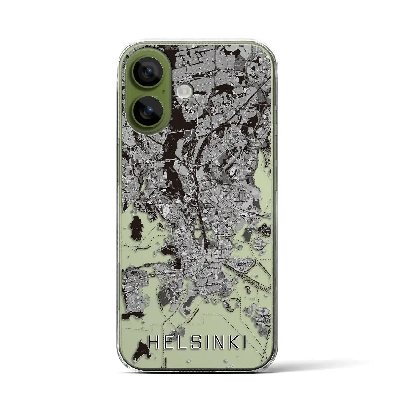 【ヘルシンキ(フィンランド)】地図柄iPhoneケース(クリアタイプ)